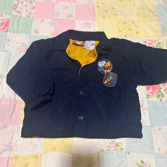 Disney 90s Vintage Winnie the Pooh 18M Windbreaker Rainjacket - Picture 1 of 8